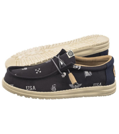 Hey Dude Wally Stars N Skulls Print Black 41284-001 (HY20-a) batai