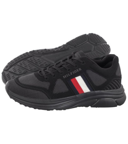 Tommy Hilfiger Modern Runner Knit Evo Ess Black FM0FM05245 BDS (TH1121-a) sporta apavi