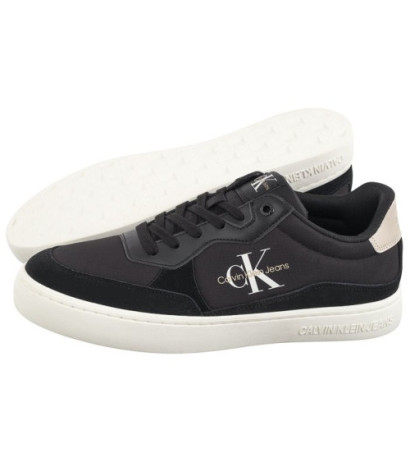 Calvin Klein Classic Cupsole Low Mix Mtl Black/Eggshell/White YM0YM01033 0GR (CK541-a) sporta apavi