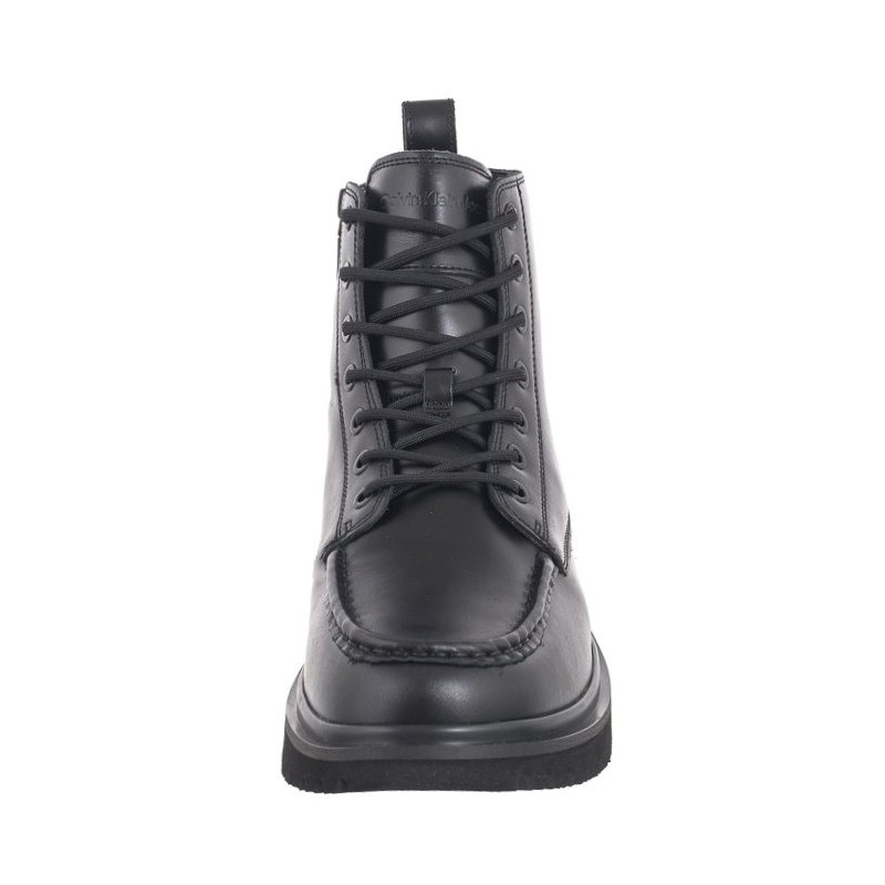 Calvin Klein Eva Boot Mid Laceup Unform Dress Triple Black YM0YM01073 0GJ (CK558-a) žygio batai