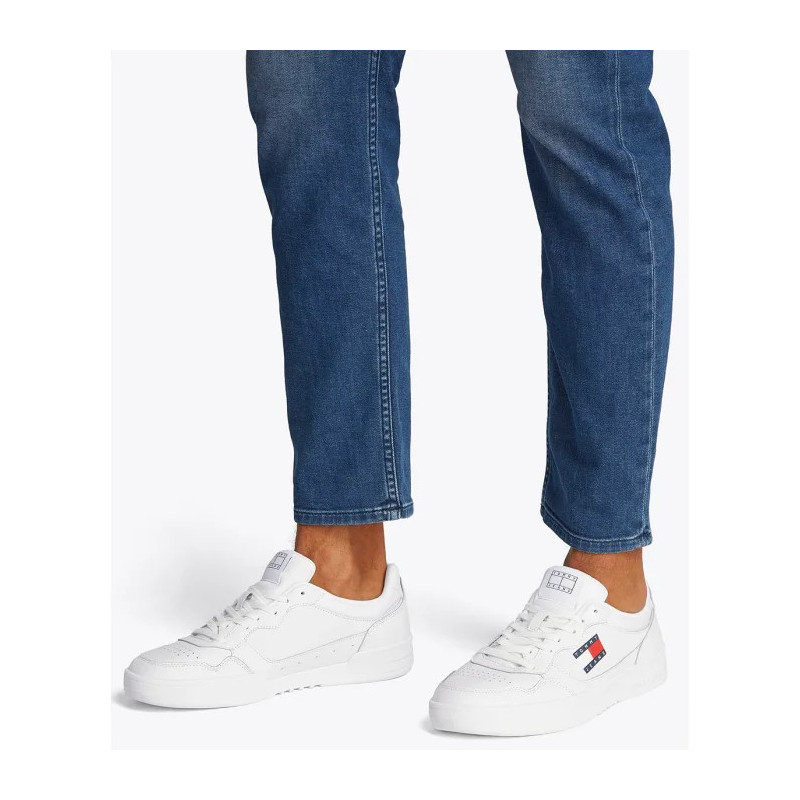 Tommy Hilfiger Tjm Cupsole Leather Ess White EM0EM01443 YBR (TH1169-b) sportiniai bateliai