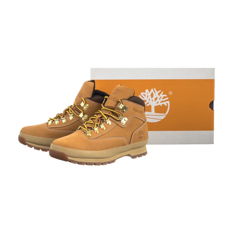 Timberland Euro Hiker Mid Lace Boot Wheat Nubuck 0A2P27 754 (TI136-a) apavi