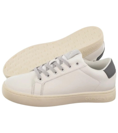 Calvin Klein Classic Cupsole Low Ohb Bright White/Creamy White YM0YM01164 0LD (CK605-a) sportiniai bateliai