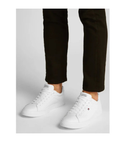 Tommy Hilfiger Icon Court Lth Flag Ess White FM0FM05317 YBS (TH1230-b) sports shoes