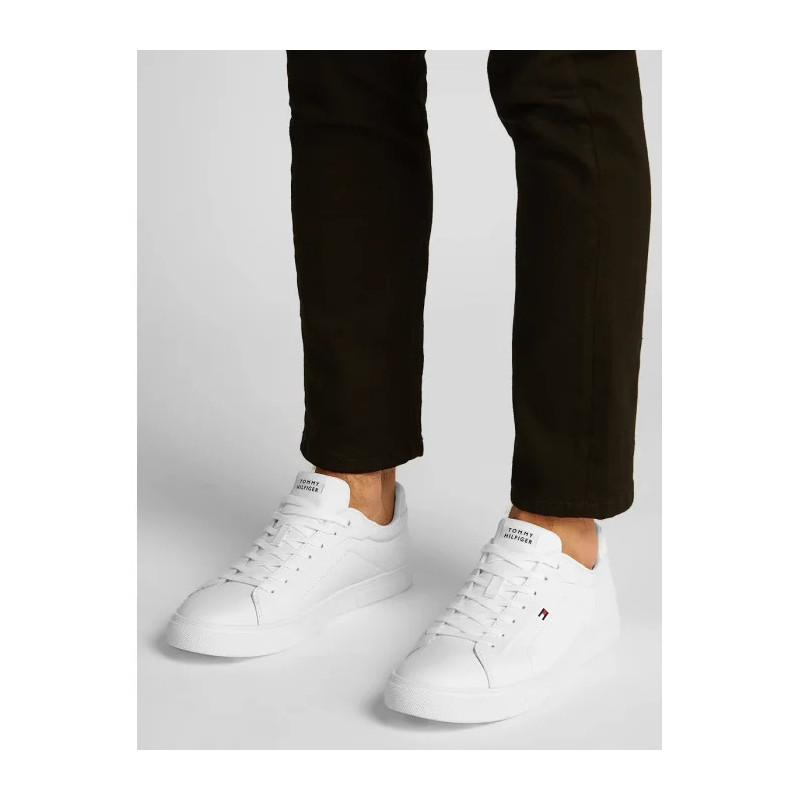 Tommy Hilfiger Icon Court Lth Flag Ess White FM0FM05317 YBS (TH1230-b) sporta apavi