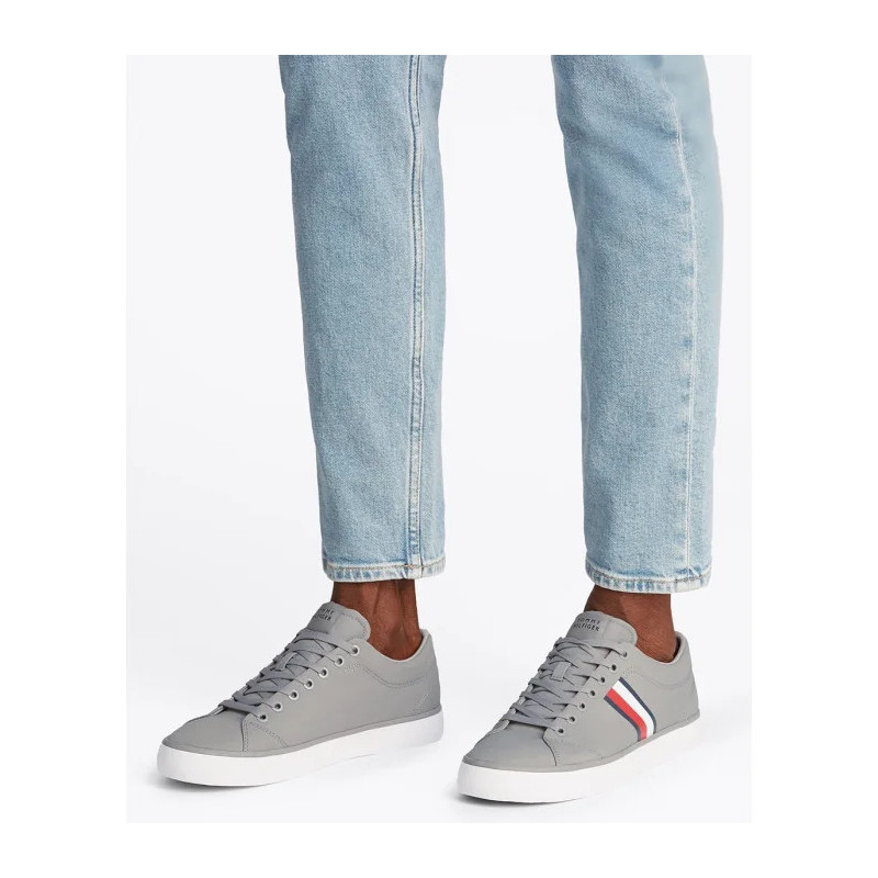Tommy Hilfiger TH Hi Vulc Low Core Stripes Mesh Universal Grey FM0FM05393 PRY (TH1256-a) sportiniai bateliai 