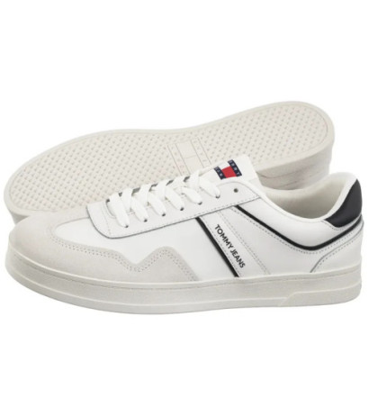 Tommy Hilfiger The Greenwich Leather Ecru EM0EM01571 TCR (TH1259-a) sportiniai bateliai