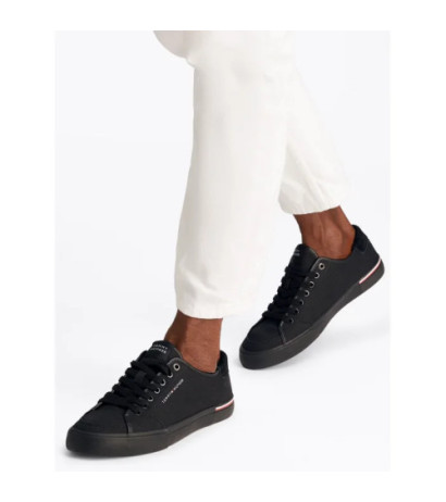 Tommy Hilfiger Core Corporate Vulc Canvas Black FM0FM05398 BDS (TH1266-a) Sneakers