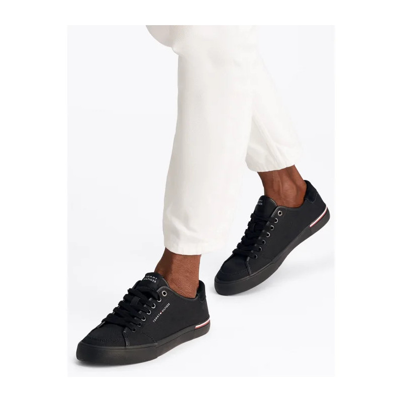 Tommy Hilfiger Core Corporate Vulc Canvas Black FM0FM05398 BDS (TH1266-a) čības