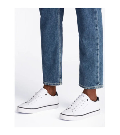Tommy Hilfiger TH Hi Vulc Core Low Leather White FM0FM05041 YBS (TH1267-a) sportiniai bateliai