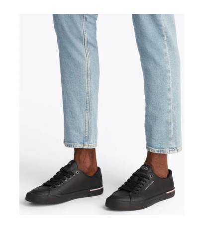 Tommy Hilfiger Core Corporate Vulc Leather Black FM0FM05399 BDS (TH1255-b) čības