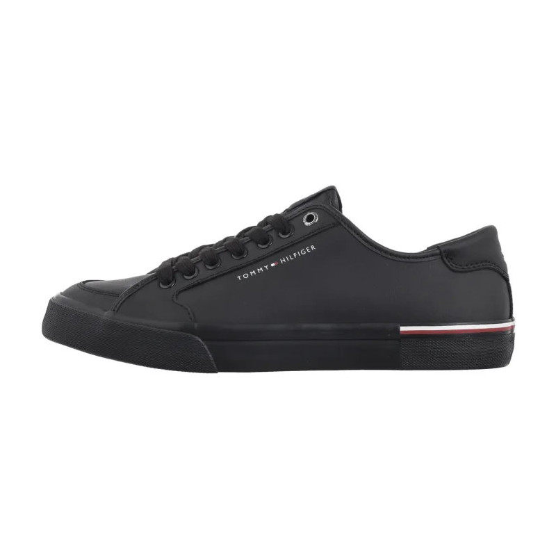 Tommy Hilfiger Core Corporate Vulc Leather Black FM0FM05399 BDS (TH1255-b) Sneakers