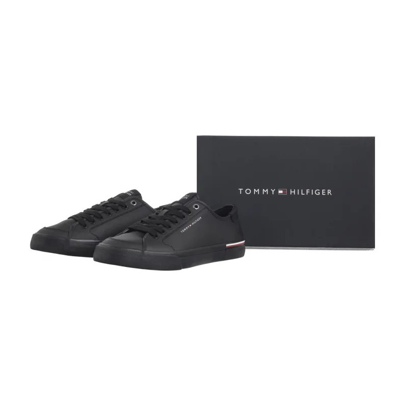 Tommy Hilfiger Core Corporate Vulc Leather Black FM0FM05399 BDS (TH1255-b) Sneakers