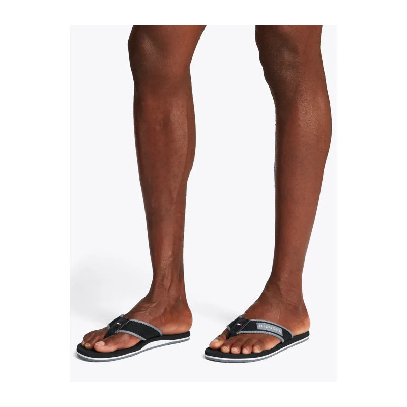 Tommy Hilfiger Patch Hilfiger Beach Sandal Black FM0FM05435 BDS (TH1273-a) shoes