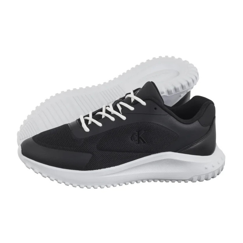 Calvin Klein Eva Runner Low Mesh Mix Ck Black/Bright White YM0YM01185 0GM (CK649-a) sporta apavi