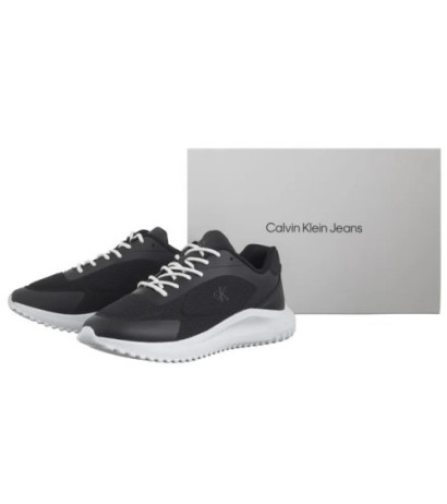 Calvin Klein Eva Runner Low Mesh Mix Ck Black/Bright White YM0YM01185 0GM (CK649-a) sports shoes