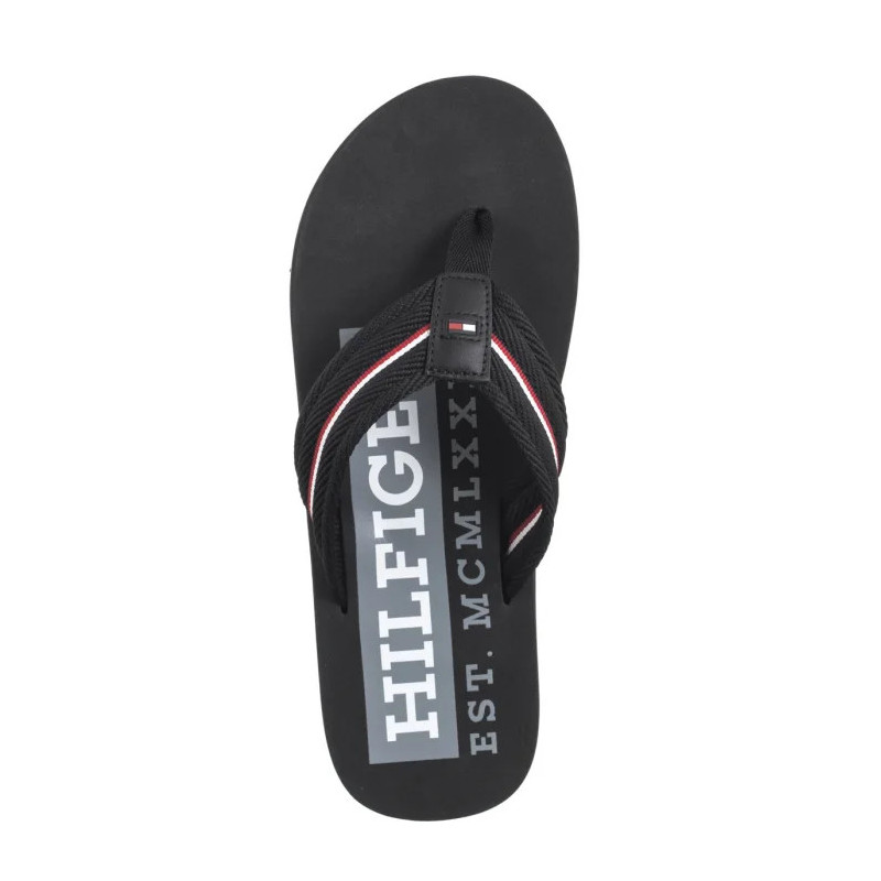 Tommy Hilfiger Corporate Hilfiger Beach Sandal Black FM0FM05436 BDS (TH1321-b) apavi