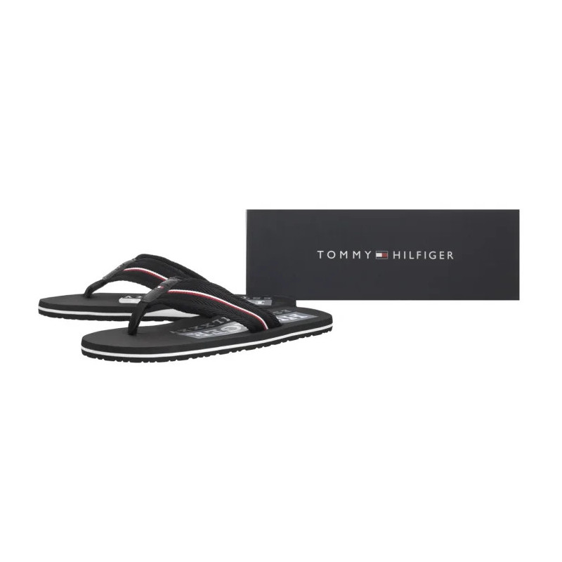 Tommy Hilfiger Corporate Hilfiger Beach Sandal Black FM0FM05436 BDS (TH1321-b) batai