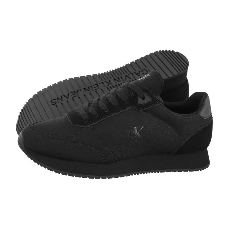 Calvin Klein Runner Sock Laceup Mg Canvas Triple Black YM0YM01217 0GJ (CK654-a) sportiniai bateliai