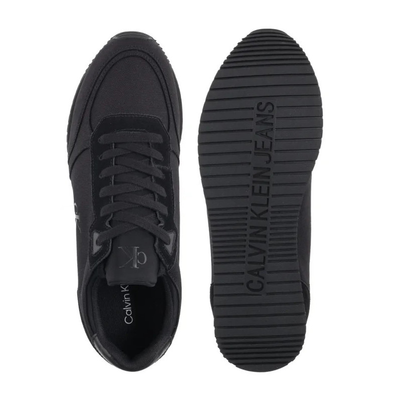 Calvin Klein Runner Sock Laceup Mg Canvas Triple Black YM0YM01217 0GJ (CK654-a) sports shoes