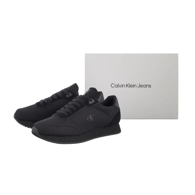 Calvin Klein Runner Sock Laceup Mg Canvas Triple Black YM0YM01217 0GJ (CK654-a) sports shoes