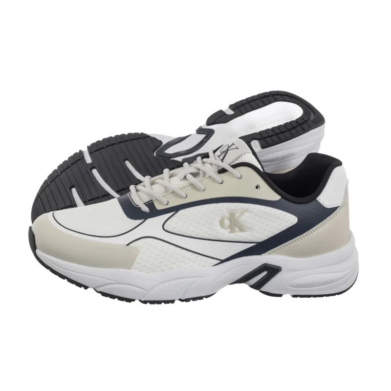 Calvin Klein Retro Tennis Low Knit Mix Bright White/Calvin Navy/Silver B YM0YM01310 0LD (CK655-a) sporta apavi