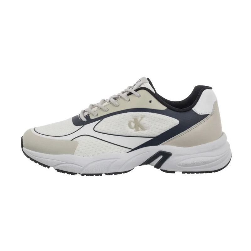 Calvin Klein Retro Tennis Low Knit Mix Bright White/Calvin Navy/Silver B YM0YM01310 0LD (CK655-a) sporta apavi