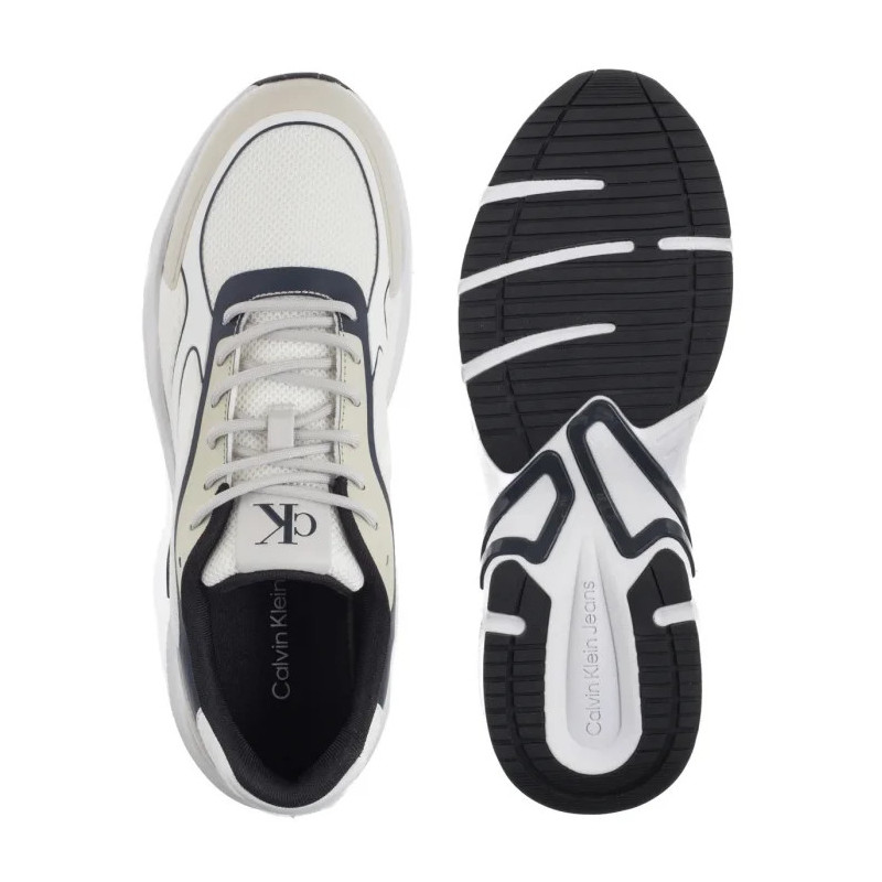 Calvin Klein Retro Tennis Low Knit Mix Bright White/Calvin Navy/Silver B YM0YM01310 0LD (CK655-a) sporta apavi