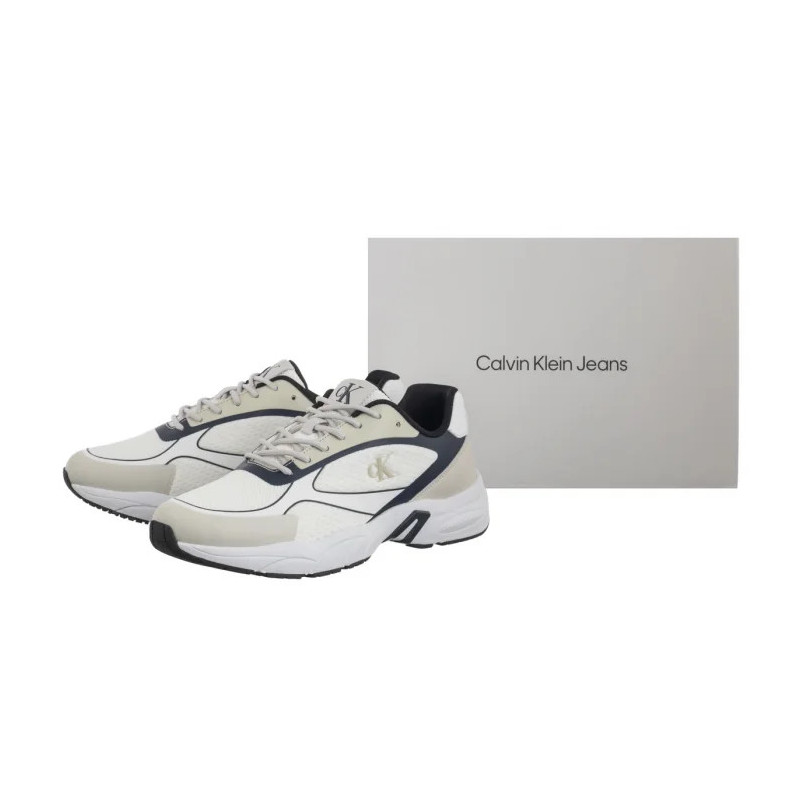 Calvin Klein Retro Tennis Low Knit Mix Bright White/Calvin Navy/Silver B YM0YM01310 0LD (CK655-a) sports shoes