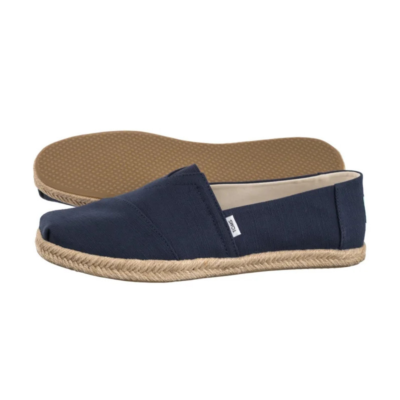 Toms Alpargata Rope Navy Recycled Cotton Slubby Woven 10019912 (TS49-a) batai
