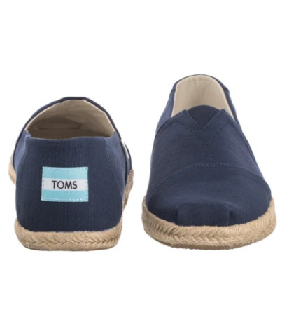 Toms Alpargata Rope Navy Recycled Cotton Slubby Woven 10019912 (TS49-a) batai