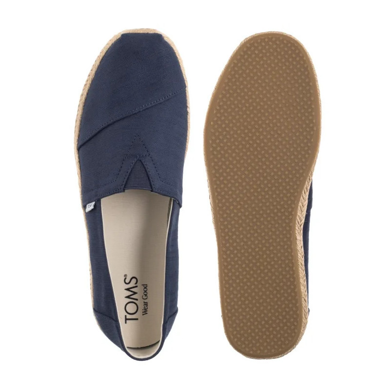 Toms Alpargata Rope Navy Recycled Cotton Slubby Woven 10019912 (TS49-a) batai