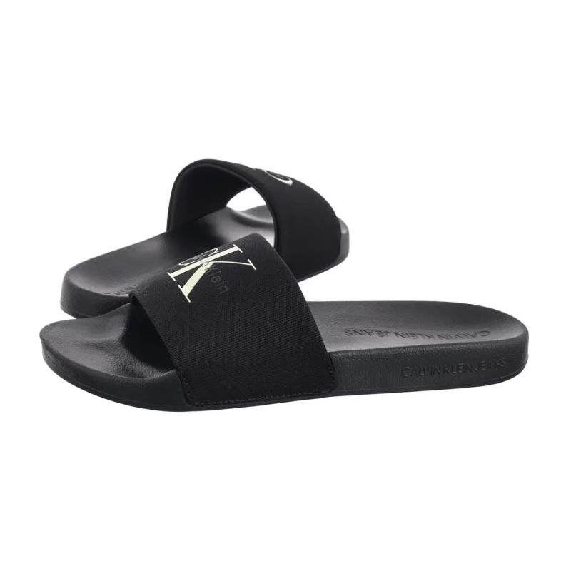 Calvin Klein Slide Monologo Cv Ck Black/White Jade YM0YM01367 01M (CK672-a) šlepetės