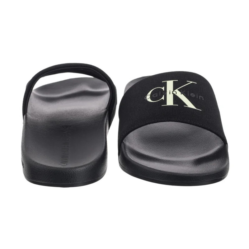 Calvin Klein Slide Monologo Cv Ck Black/White Jade YM0YM01367 01M (CK672-a) šlepetės