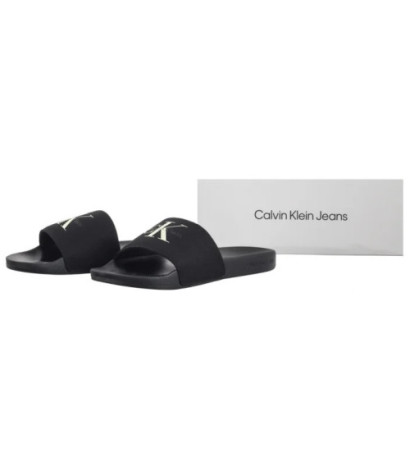 Calvin Klein Slide Monologo Cv Ck Black/White Jade YM0YM01367 01M (CK672-a) šlepetės