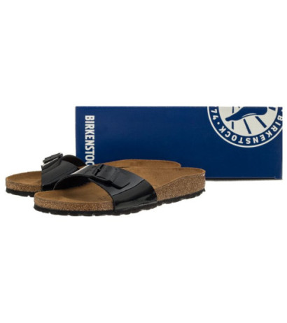 Birkenstock Madrid Patent Black 040303 (BK6-b) Women's Shoes/Flip Flops