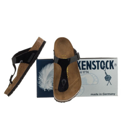 Birkenstock Gizeh Patent Black 043661 (BK5-c) šlepetės