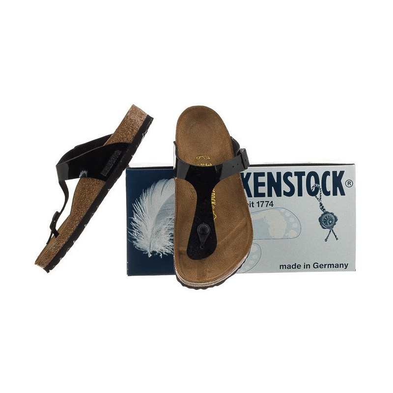 Birkenstock Gizeh Patent Black 043661 (BK5-c) apavi