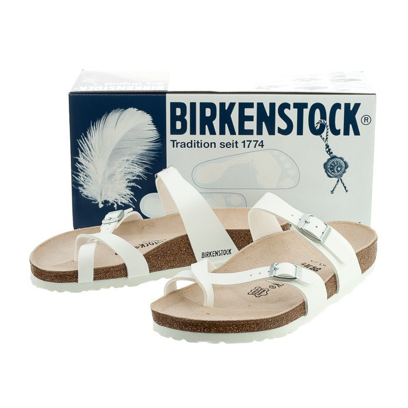 Birkenstock Mayari BF White 071051 (BK27-a) Moteriški batai/šlepetės