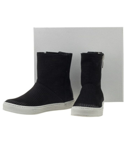 Carinii Czarne Ażurowe B3578 (CI151-b) shoes