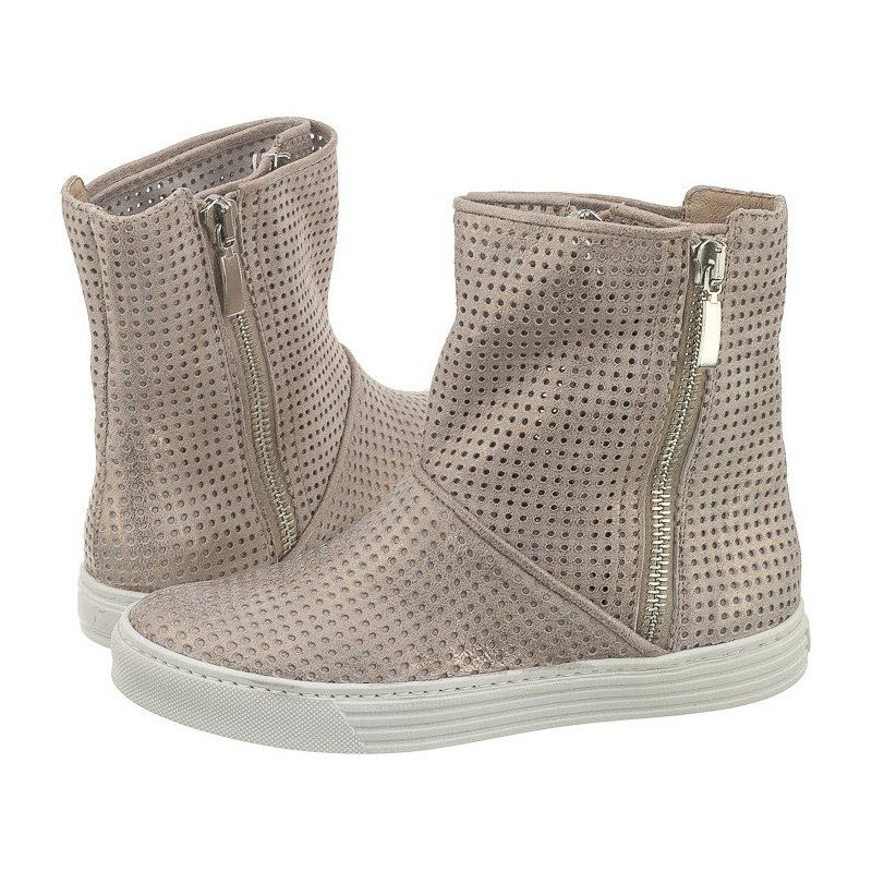 Carinii Złote Ażurowe B3578 (CI151-d) kurpes