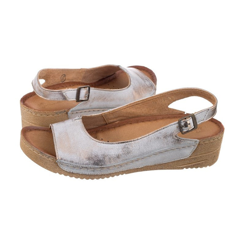 Maciejka Złote/Białe 01974-27/00-5 (MA73-k) sandales