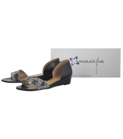 Maciejka Czarno-Beżowe 01971-70/00-1 (MA66-b) sandales