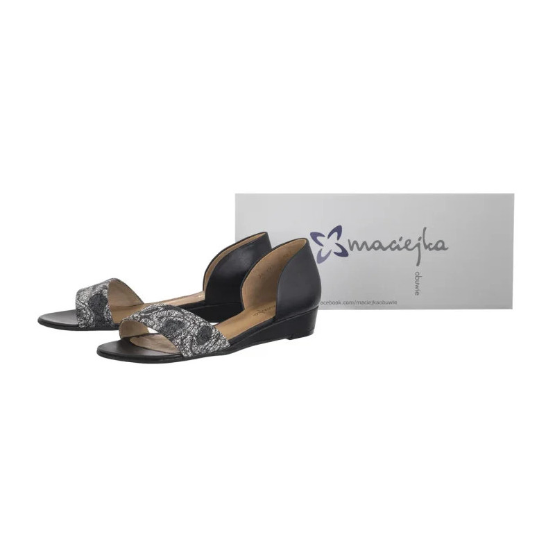 Maciejka Czarno-Beżowe 01971-70/00-1 (MA66-b) sandals