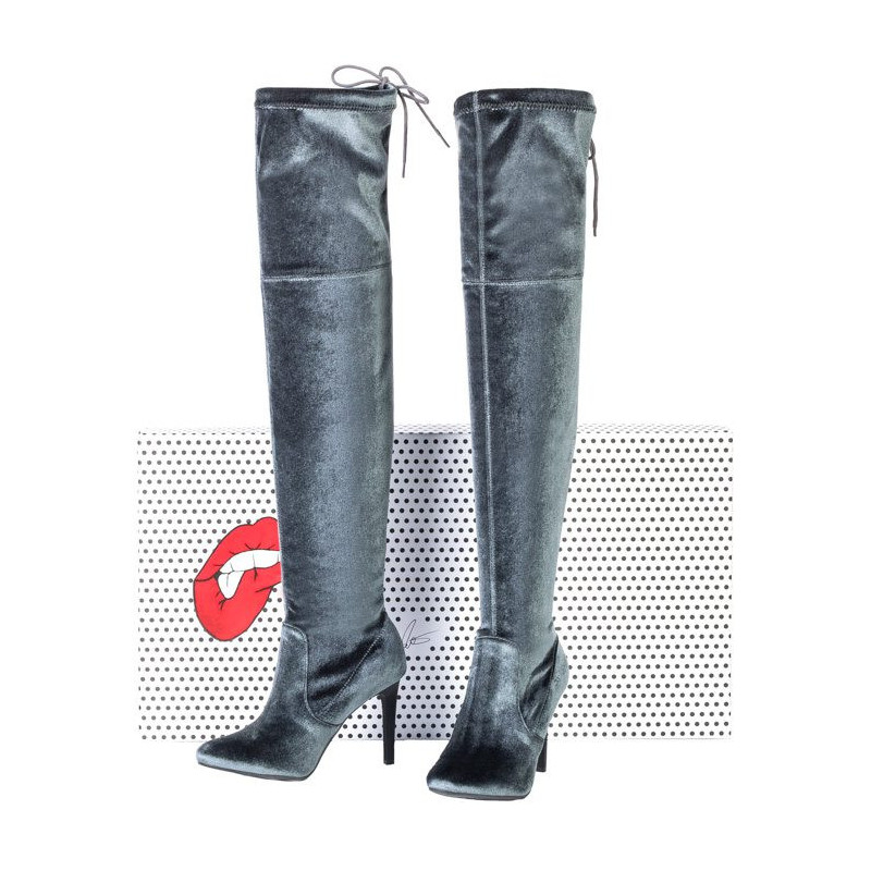 Carinii Szare/Niebieskie Strecz B3913 (CI211-b) kõrged kontsad