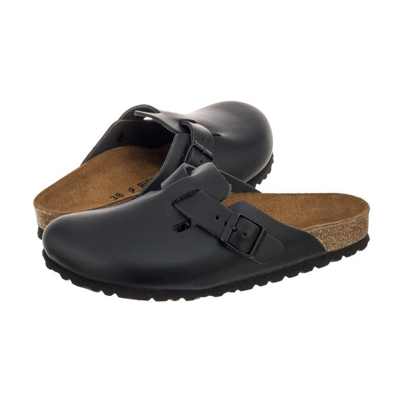Birkenstock Boston Czarne 0060193 (BK53-a) Moteriški batai/šlepetės