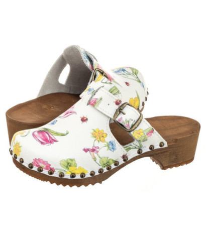 Buxa Białe PE15 Gucci Kwiatki Motyw (BX11-a) Sieviešu apavi/Flip Flops