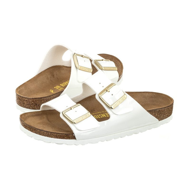 Birkenstock Arizona Patent White 1005294 (BK52-b) Moteriški batai/šlepetės
