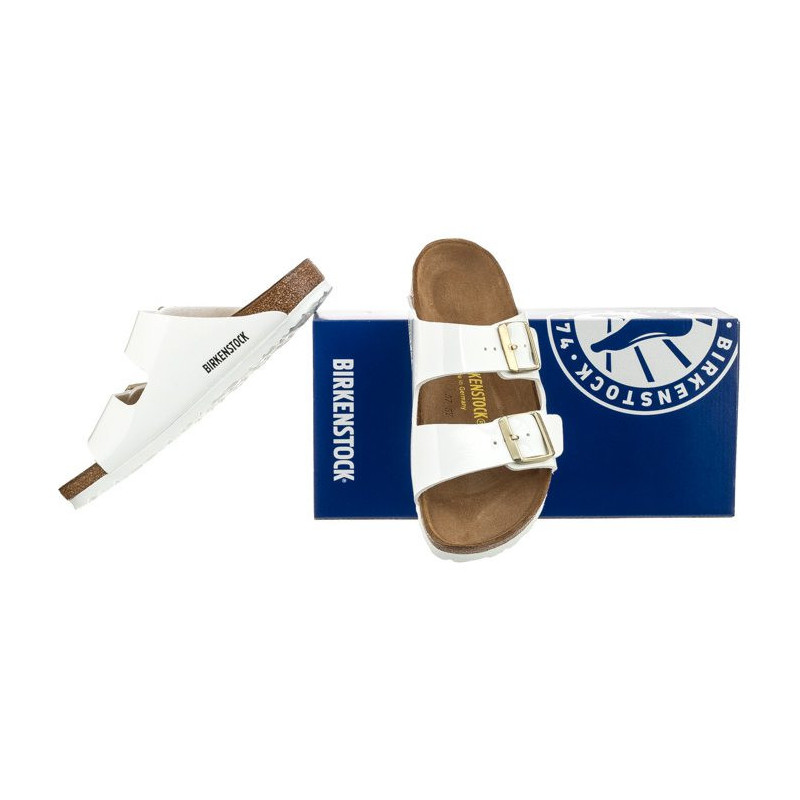 Birkenstock Arizona Patent White 1005294 (BK52-b) Moteriški batai/šlepetės