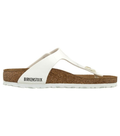 Birkenstock Gizeh BS Patent White 1005299 (BK51-b) flip flops